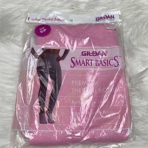 Gildan Smart Basics Premium Women's Size Small Thermal Bottoms Pink Fall Winter - Picture 1 of 9